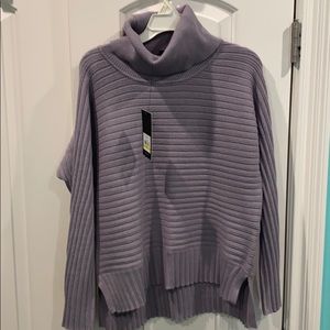 NWT Cowl Neck Lavender Gray Sweater - M